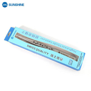 SUNSHINE ST-14K SUNSHINE ST-14K Tweezers ultra-precision straight tweezers With Holes Anti-Static Maintenance Tool For Repair - ORIWHIZ