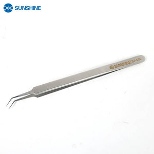 SUNSHINE ST-14X Tweezers Stainless Steel Anti-Static Curved Tip Forceps Industry Tweezers For mobile Phone Repair Tools - ORIWHIZ