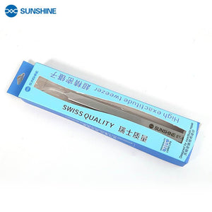 SUNSHINE ST-14X Tweezers Stainless Steel Anti-Static Curved Tip Forceps Industry Tweezers For mobile Phone Repair Tools - ORIWHIZ