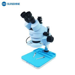 SUNSHINE SZM45T-B1 Trinocular HD Stereo Microscope 7X-45X With LED Lamp for Mobile Phone Repair Microscope - ORIWHIZ