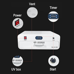 TBK-905 UV Ultraviolet Curing Box for Curved Screen Drying Display 80pcs LED Lamp Bulbs OCA LOCA Adhesive Glue - ORIWHIZ