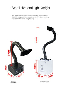 TBK638 Mini Efficient Purification Smoking Instrument Soldering Cleaner Fume Extractor Air Cleaner With LED Light BGA PCB Repair - ORIWHIZ