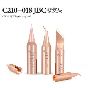 Three styles, a set of JBC soldering iron heads, welding heads, replacement heads, C210-018 series, precision repair heads, suitable for T210 handles - ORIWHIZ