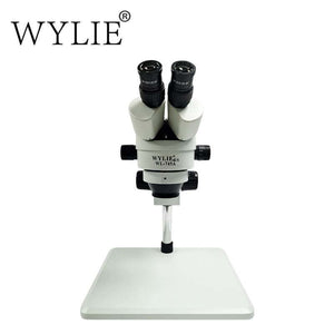 WL-745/745A microscope 7 -45 times continuous zoom ultra-clear binocular electronic maintenance microscope Adjustable brightness LED light source with continuously variable magnification and super-large chassis - ORIWHIZ