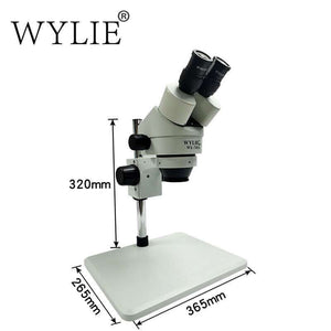 WL-745/745A microscope 7 -45 times continuous zoom ultra-clear binocular electronic maintenance microscope Adjustable brightness LED light source with continuously variable magnification and super-large chassis - ORIWHIZ