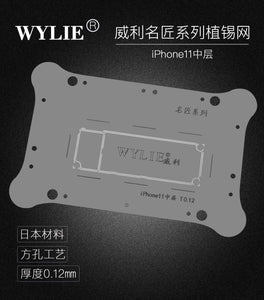 WYLIE 11/Pro/max middle-layer tin-planting mesh main board layered Japanese material square hole steel mesh - ORIWHIZ