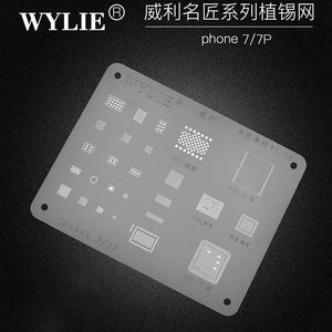 WYLIE BGA Reballing Stencil for iPhone 5/5S/6/6S/7/8 Plus/X/XR/XS 11 12 Pro Max Baseband CPU RAM Nand WiFi Power IC Chip Tin Net - ORIWHIZ